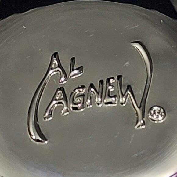 Al Agnew White Tailed Deer Pocket Watch Quartz Movement Silver Tone Case Chain - Picture 7 of 16